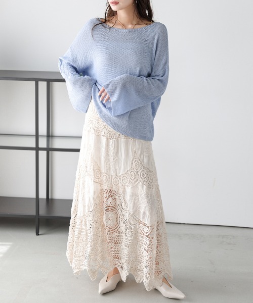 スカート クロシェ編みフレアスカート : ZOZOTOWN Yahoo!店 - 通販