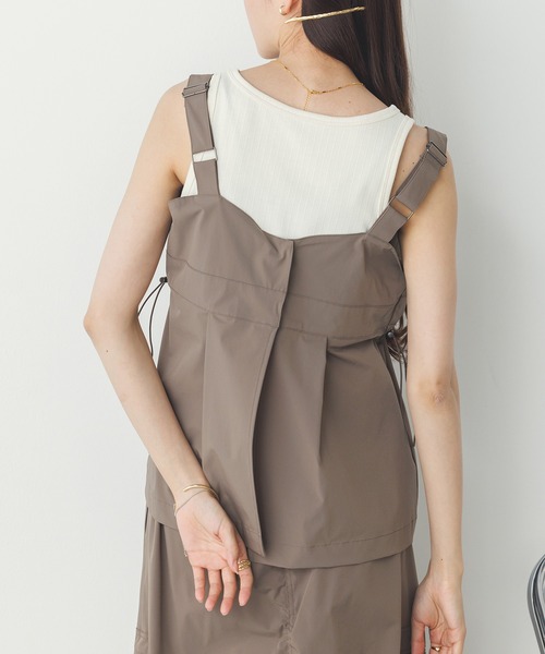 hunch ベスト ジレ 「接触冷感」2WAY バックドロストビスチェ