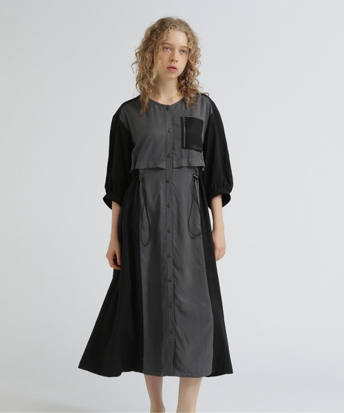 AVIREX シャツワンピース COLOR SCHEME LONG SHIRTS/カラー