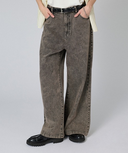 パンツ Semi flare denim GREY 1 Semi flare denim/マシンウォッシャブル（デニムパンツ/ジーンズ