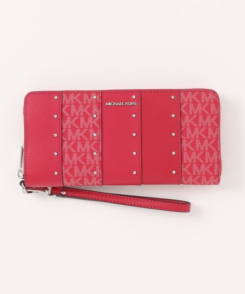 MICHAEL KORS 財布 JET SET スタッズ パッチワーク