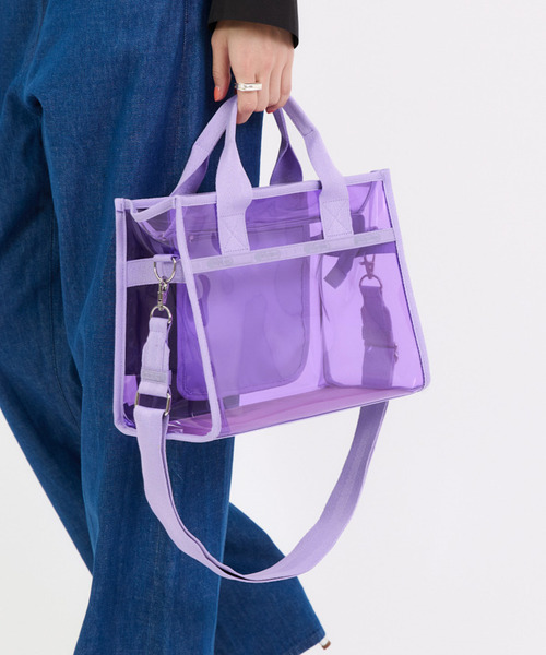 すぐ届く【LeSportsac】ショルダーバック CLEAR MEDIUM TH TOTE CLEAR MEDIUM TH TOTEクリアスカイブルー（ハンドバッグ