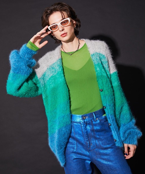 MAISON SPECIAL（メゾンスペシャル） ニットカーディガン M グリーン