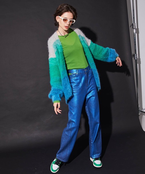 MAISON SPECIAL（メゾンスペシャル） ニットカーディガン M グリーン