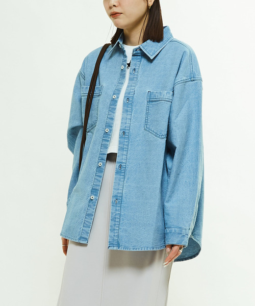 ブラウス シャツ STAR PATCH DENIM SHIRT レディース