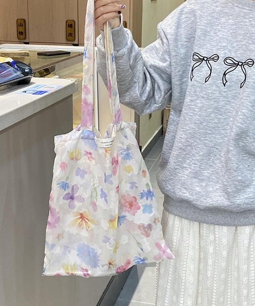 TONE SELECT GOODS トートバッグ urbanfemine./A4サイズ収納 フラワー