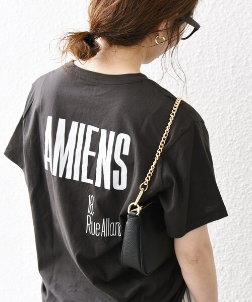 「SHIPS any」 半袖Tシャツ ONE SIZE チャコールグレー レディース