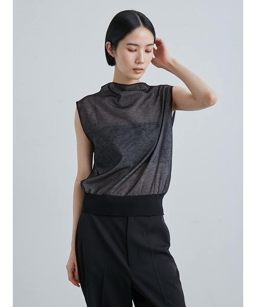 「MIESROHE」 ノースリーブニット ONE SIZE ブラック レディース