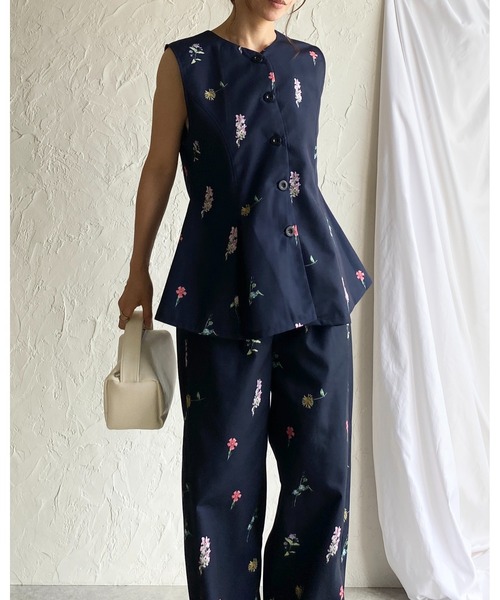 【再入荷】立体フラワー 綺麗め セットアップ パーティー レース×オーガンジーセットアップロングキャバドレス(fm3701)