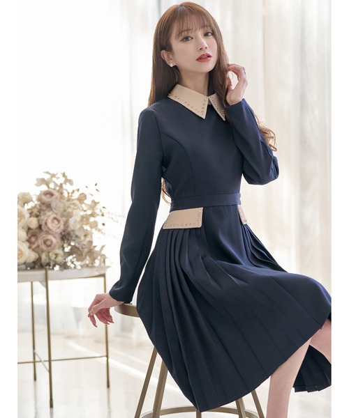 emiriawiz 「emiriawiz」 長袖ワンピース SMALL ネイビー