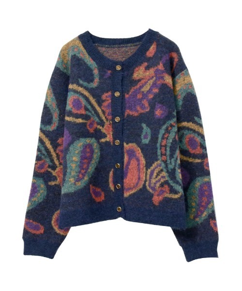 Rejoule」 「angelina」ニットカーディガン FREE アイボリー