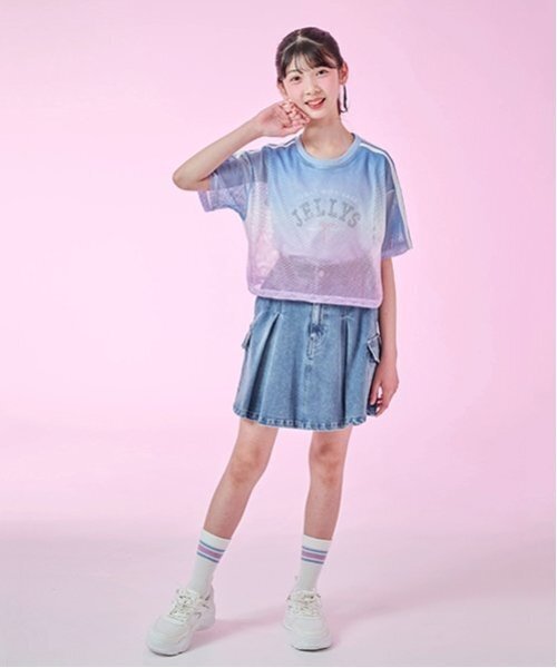 mezzo piano Junior tシャツ グラデーションメッシュTシャツ
