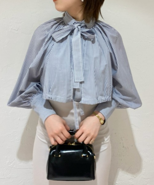 「SNIDEL」 長袖ブラウス ONE SIZE ブルー レディース