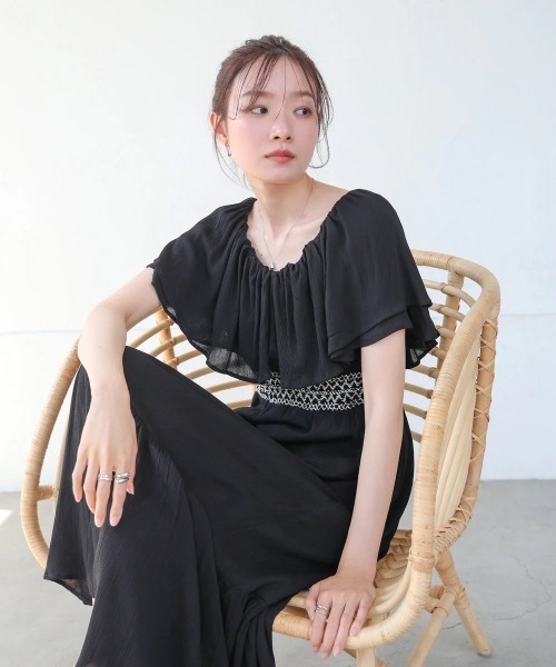BAB（バブ） ワンピース 「S・Mサイズ展開」レーヨンクレープ