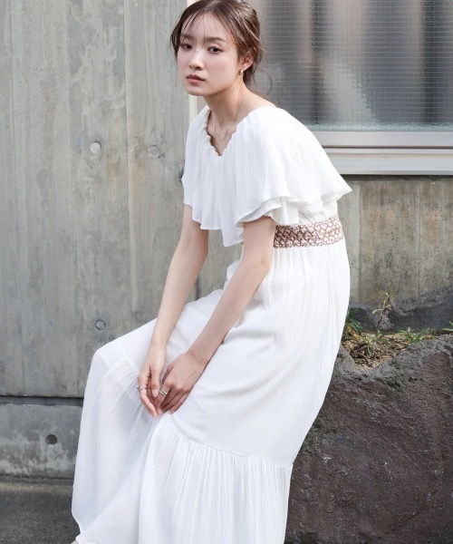 BAB（バブ） ワンピース 「S・Mサイズ展開」レーヨンクレープ