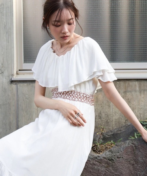BAB（バブ） ワンピース 「S・Mサイズ展開」レーヨンクレープ