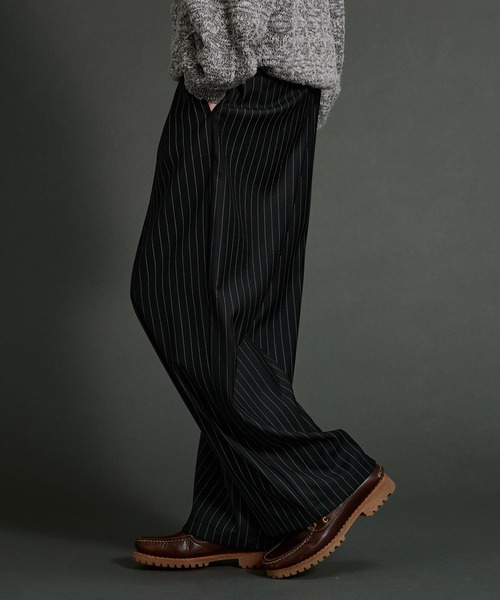 WETTEMPT スラックス L WETTEMPT スラックス 2 TUCK WIDE SLACKS / ツータックワイド