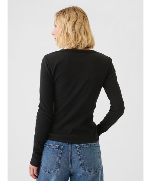 「GAP」 長袖カットソー S グレー レディース