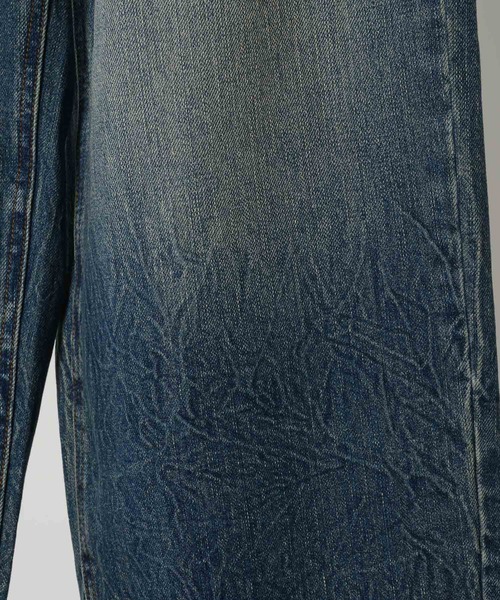 「FEKETE」 加工デニムパンツ LARGE ブルー レディース