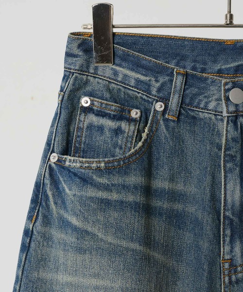 「FEKETE」 加工デニムパンツ LARGE ブルー レディース