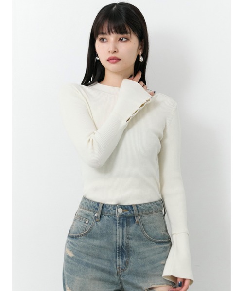 MURUA（ムルーア） ニット セーター フレアスリーブアクセントニット