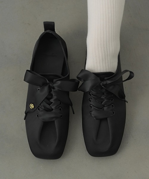靴 LACE UP SNEAKERS/SATIN muku zozotown muku スニーカー LACE UP SNEAKERS/SATIN レディース : ZOZOTOWN