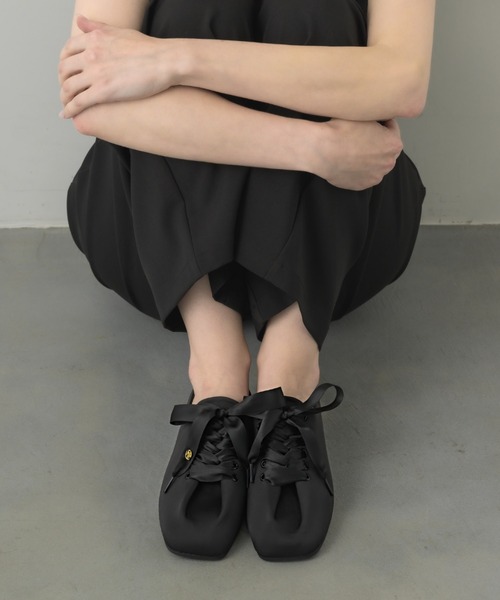 靴 LACE UP SNEAKERS/SATIN muku zozotown muku スニーカー LACE UP SNEAKERS/SATIN レディース : ZOZOTOWN