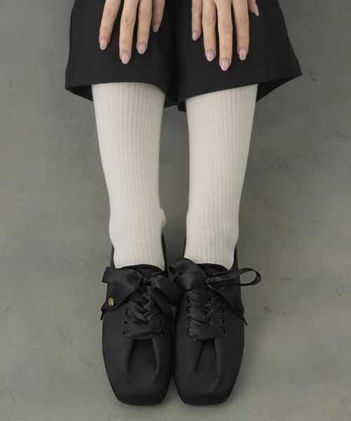 muku スニーカー LACE UP SNEAKERS/SATIN レディース : ZOZOTOWN Yahoo