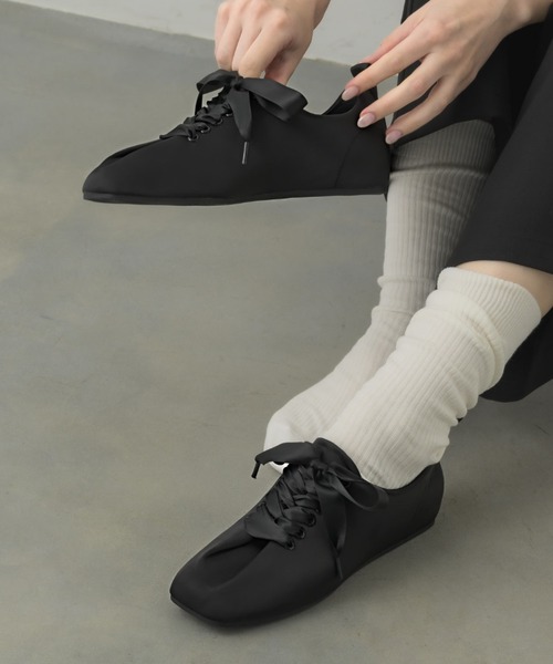 靴 LACE UP SNEAKERS/SATIN muku zozotown muku スニーカー LACE UP SNEAKERS/SATIN レディース : ZOZOTOWN