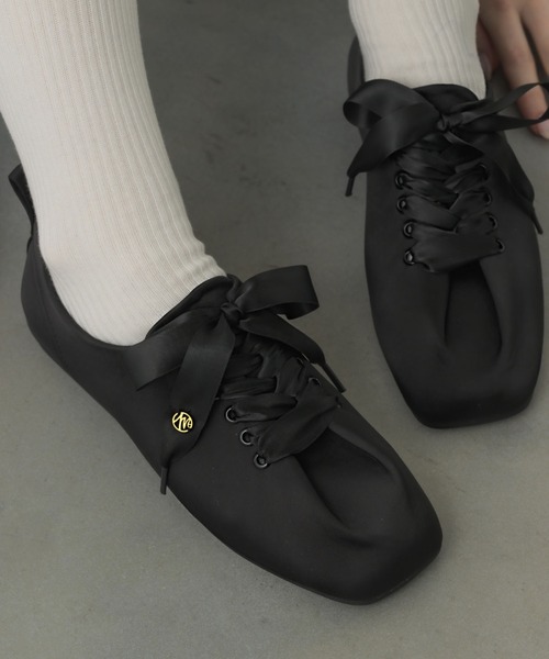 muku スニーカー LACE UP SNEAKERS/SATIN レディース : ZOZOTOWN Yahoo
