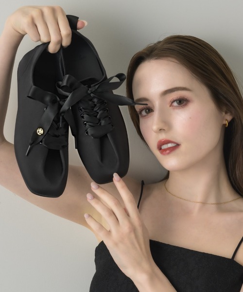 靴 LACE UP SNEAKERS/SATIN muku zozotown muku スニーカー LACE UP SNEAKERS/SATIN レディース : ZOZOTOWN