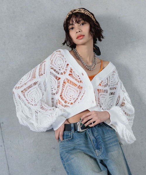 「PAGEBOY」 カーディガン FREE ブラック レディース_画像6