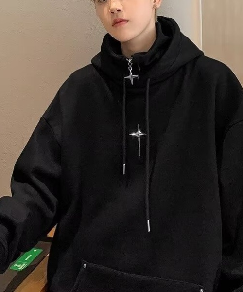 lilful パーカー 「25年秋冬新作」ビッグシルエットハイネッククロス lilful パーカー 「25年秋冬新作」ビッグシルエットハイネッククロス