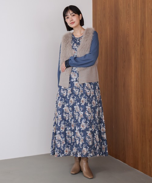 Bou Jeloud（ブージュルード） ワンピース ジャガードプリーツ