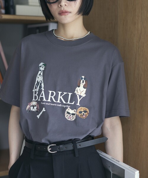 「Firsthand」 半袖Tシャツ FREE チャコールグレー レディース_画像4