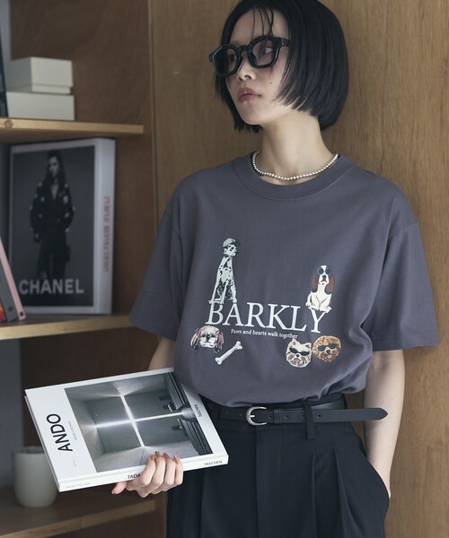 「Firsthand」 半袖Tシャツ FREE チャコールグレー レディース_画像6