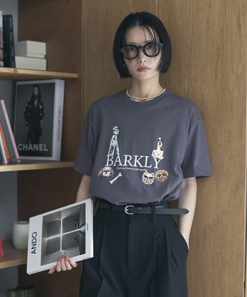 「Firsthand」 半袖Tシャツ FREE チャコールグレー レディース_画像7