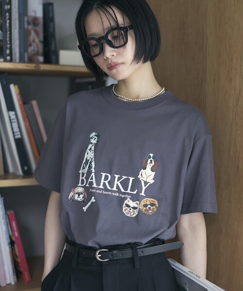 「Firsthand」 半袖Tシャツ FREE チャコールグレー レディース_画像8