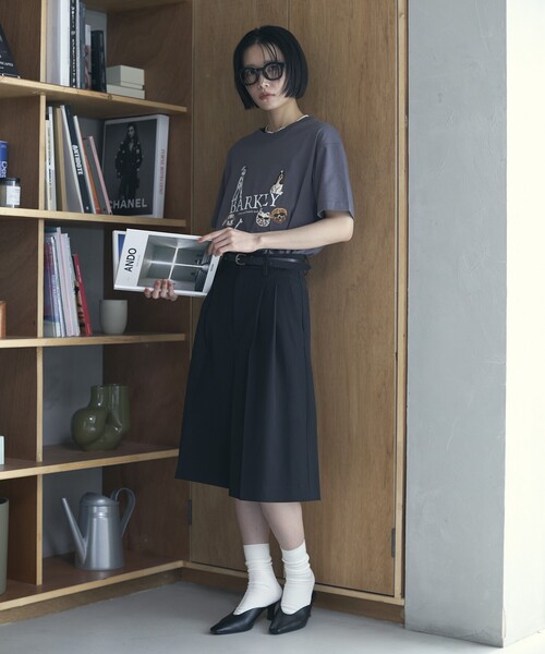 「Firsthand」 半袖Tシャツ FREE チャコールグレー レディース_画像9