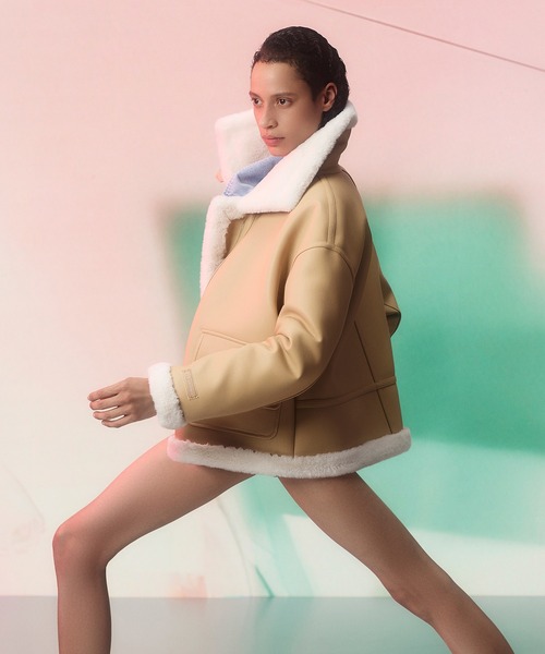 ARMANI EXCHANGE ムートンコート ボアコート 「A|X アルマーニ