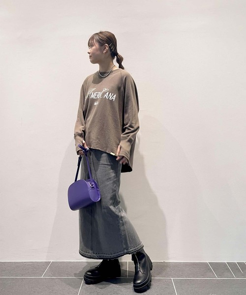 AMERICANA（アメリカーナ） スウェットカットソー FREE ブラウン