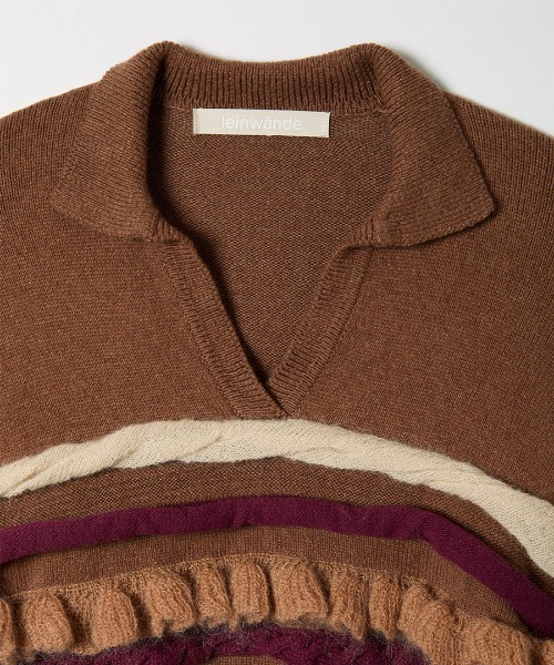 leinwande（ラインヴァンド） ニット セーター Textured Ruffle Sleeve
