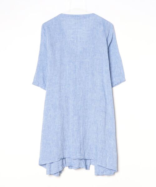 「FLW fog linen work」 半袖ワンピース - ブルー レディース_画像2