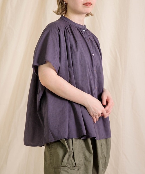 「Brocante」 半袖ブラウス 2 ロイヤルブルー レディース_画像2