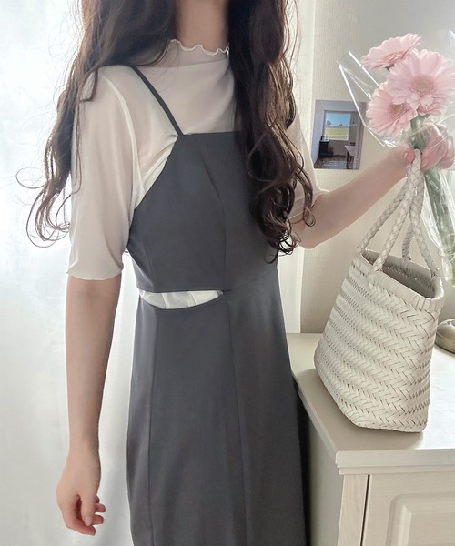 LAUIR（ラウアー） キャミソールワンピース LARGE チャコールグレー