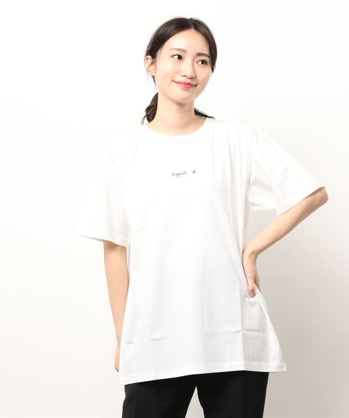「agnes b.」 半袖Tシャツ MEDIUM ホワイト レディース_画像2