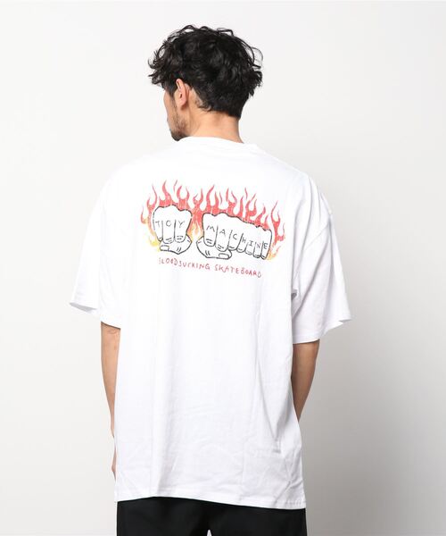 「TOY MACHINE」 半袖Tシャツ L ホワイト メンズ_画像4