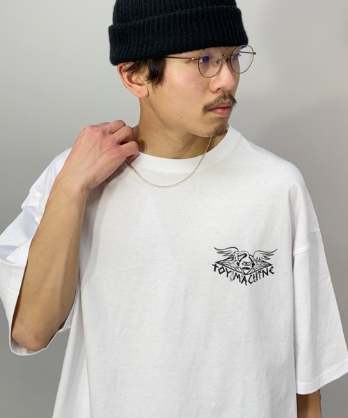 「TOY MACHINE」 半袖Tシャツ L ホワイト メンズ_画像7