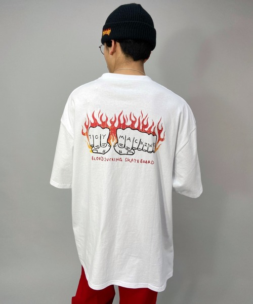 「TOY MACHINE」 半袖Tシャツ L ホワイト メンズ_画像8