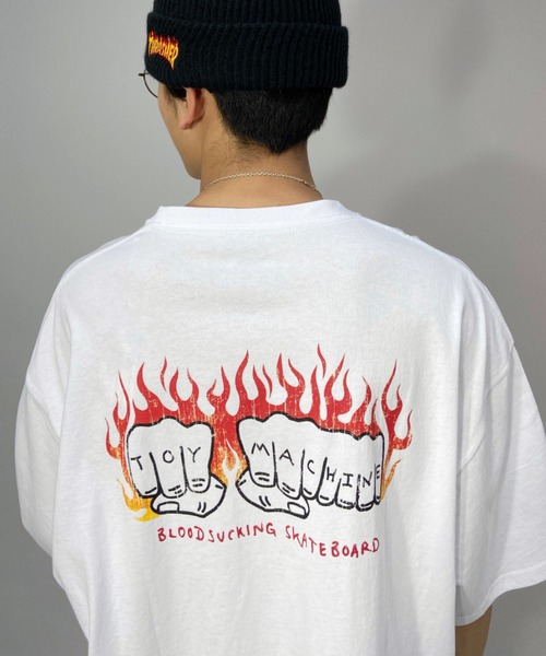 「TOY MACHINE」 半袖Tシャツ L ホワイト メンズ_画像9